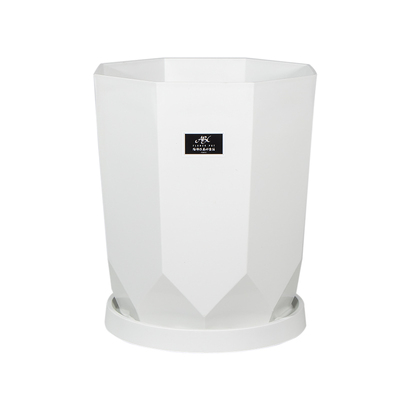 北欧风八角花盆盆栽阳台绿植多肉植物带托盘室内简约客厅落地特价