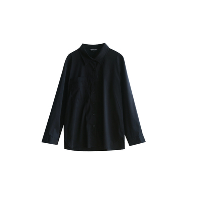 戛纳极简风遮肉不规则口袋衬衣