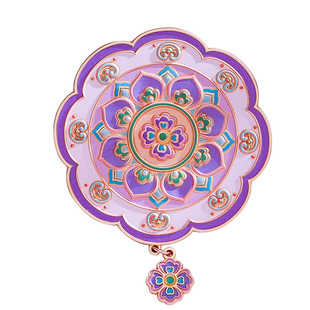 故宫人面桃花镜手持化妆镜 洛阳博物馆文创国风小镜子古风朱颜镜