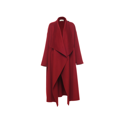 月泠泠秋冬双面呢羊毛显瘦长大衣