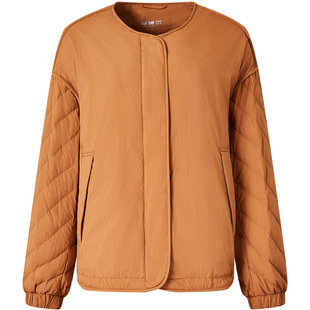 坦博尔24秋季新款羽绒服女短款圆领保暖飞行员夹克TBF330272D