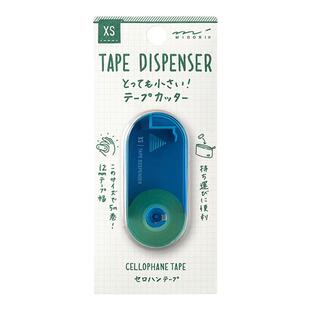 日本MIDORI旗舰店 XS迷你透明胶带座小号切割器滚轴配件学生家用办公文具创意进口5m便携胶带底座滚轮可折叠
