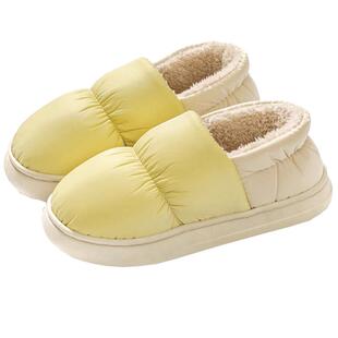 包跟棉拖鞋女冬季羽绒布室内家居秋冬月子鞋加绒保暖棉鞋男士冬天