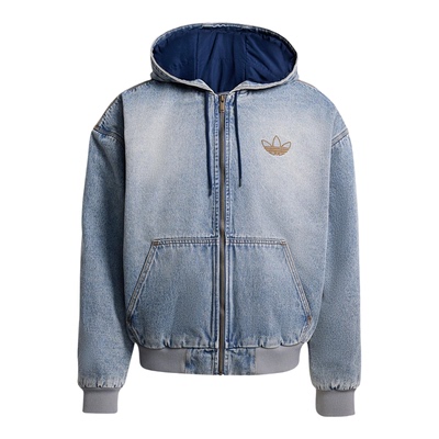 Adidas/阿迪达斯正品三叶草男士休闲保暖牛仔宽松运动棉服KE0131