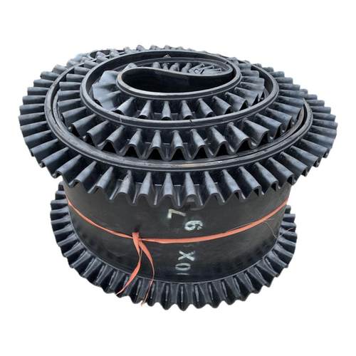 挡板裙边输送带挡边隔板大倾角尼龙环形皮带计量电子秤传送传动带