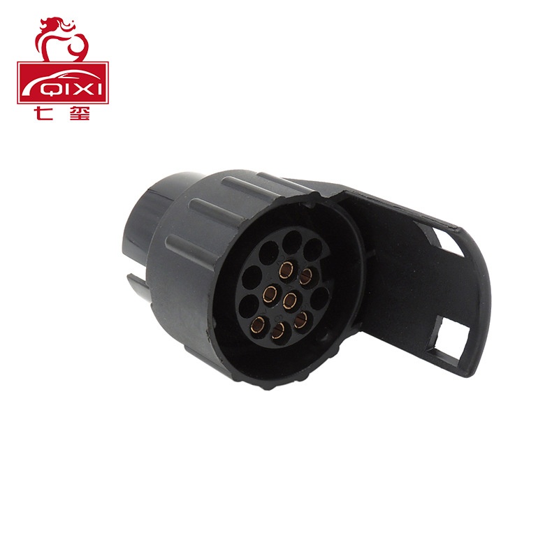 欧式汽车7孔插头拖车转接头卡车接口房车电源线插座连接器