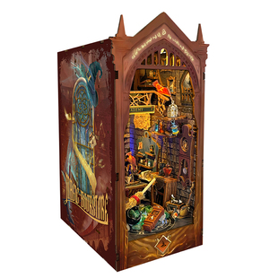 哈利波特感应书立魔法学院世界手工拼装模型木质diy小屋微缩场景