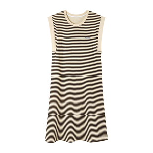 猫人纯棉睡裙女士夏可调节胸垫一体式2026新款家居背心睡衣可外穿