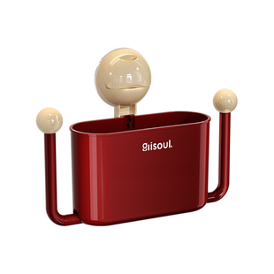 吸盘梳子收纳筒卫生间置物架壁挂免打孔墙上浴室发圈发箍收纳神器