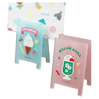 布几岛韩国授权AJASSI大叔便签夹挂件可爱装饰迷你店招蜜瓜亚克力