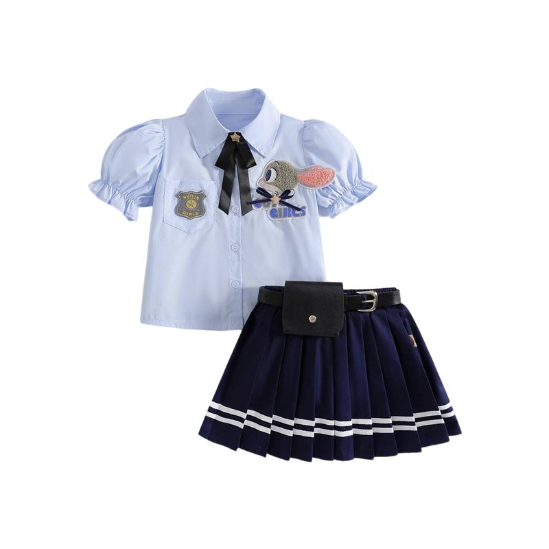 DSC女童JK学院风两件套装裙子夏