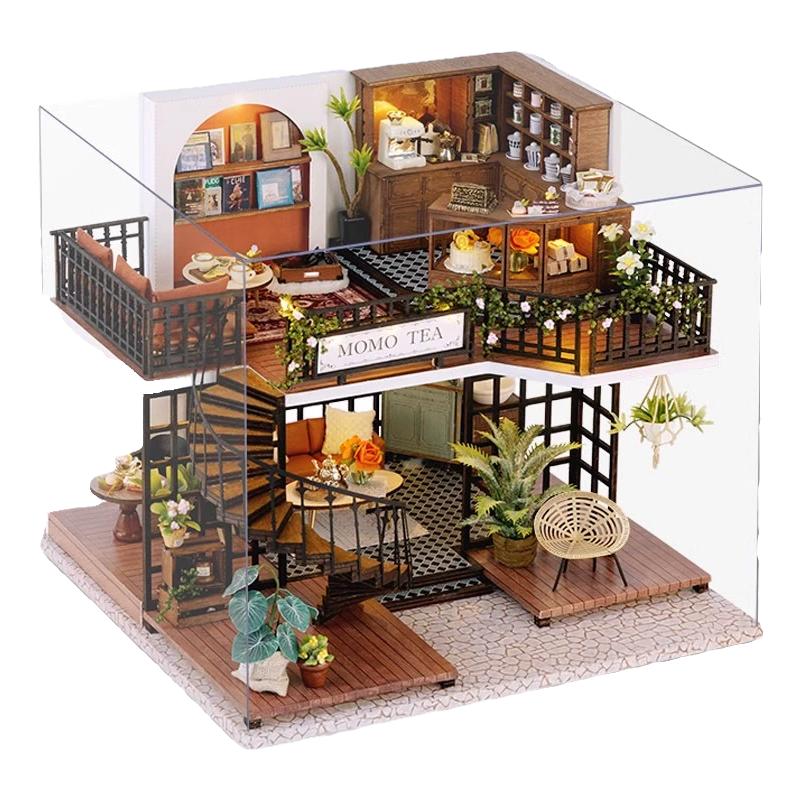 diy小屋复古风微缩房子模型拼装