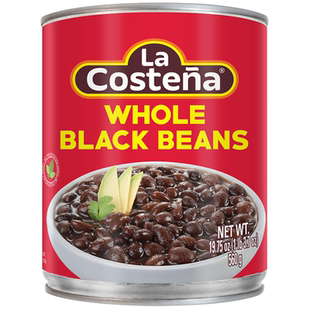400g墨西哥乐口泰香煎整粒黑豆罐头LA COSTENA WHOLE BLACK BEANS