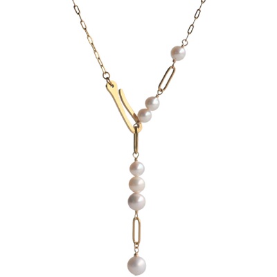 原创小众设计天然淡水珍珠毛衣链