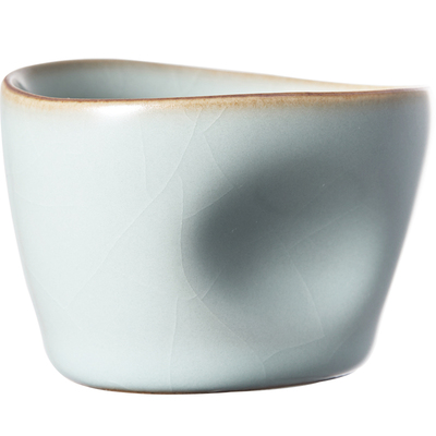 雅瓷 汝窑指痕杯 陶瓷主人杯功夫茶杯单只汝瓷品茗杯单个礼盒装