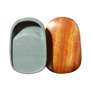 砚台书法专用可磨墨洮砚随身砚台迷你装墨汁墨碟初学专用学生水波纹原石砚台兼端砚实用毛笔研磨砚台