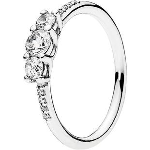 Pandora潘多拉童话之光戒指银色闪耀简约个性设计礼物