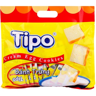 越南进口Tipo面包干牛奶味榴莲味