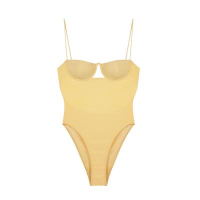 HER SENSES/何识度假系列V型设计感极简1/2钢圈连体泳衣S005