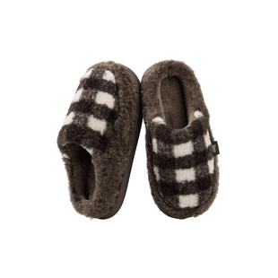 秋冬季棉拖鞋男士包头保暖加绒厚底2025新款方格纹居家用静音防滑
