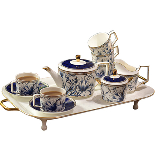 英式下午茶茶具茶壶套装轻奢骨瓷美式杯碟咖啡具家用高级精致礼盒