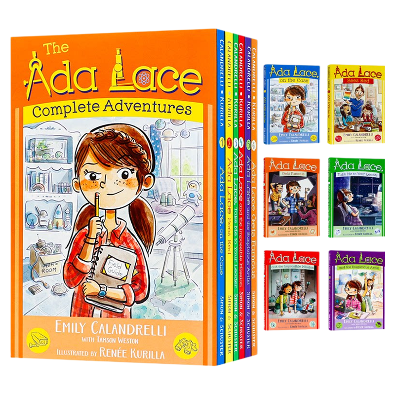 艾达莱斯冒险记全集6册 英文原版小说 The Ada Lace Complete Adventures 科学冒险类英文章节桥梁书 Emily Calandrelli平装