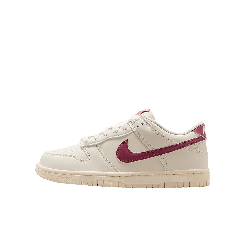 NIKE耐克女鞋新款米色DUNK大童运动鞋低帮复古百搭板鞋IU7766-001
