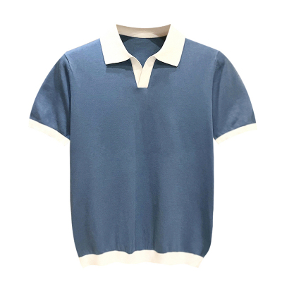夏季休闲日常撞色翻领polo衫高级