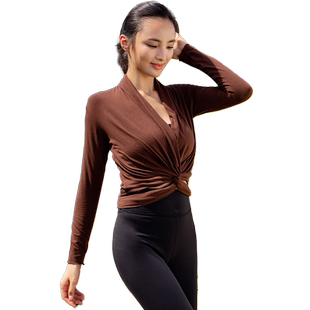尤佳宽松瑜伽上衣女2025新款外套罩衫运动健身服大码瑜伽服上衣