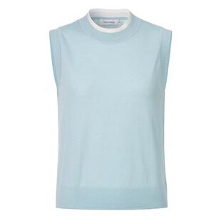 [天佑秋华系列]VGRASS100绵羊毛无袖针织衫秋季新款背心马甲