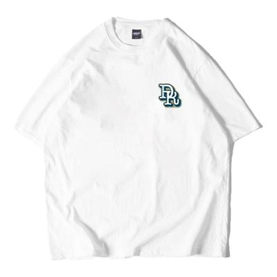 和平鸽印花落肩宽松圆领短袖T恤