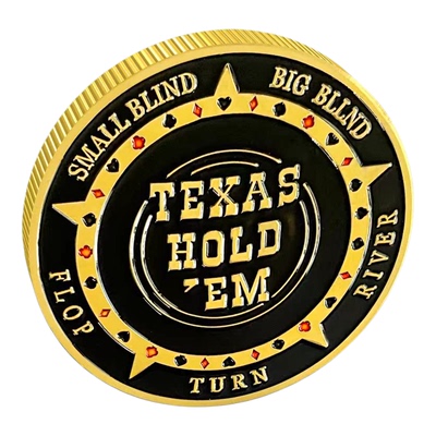 TEXAS德州扑克筹码金属压牌器金色硬币筹码创意纪念币玩具小礼品