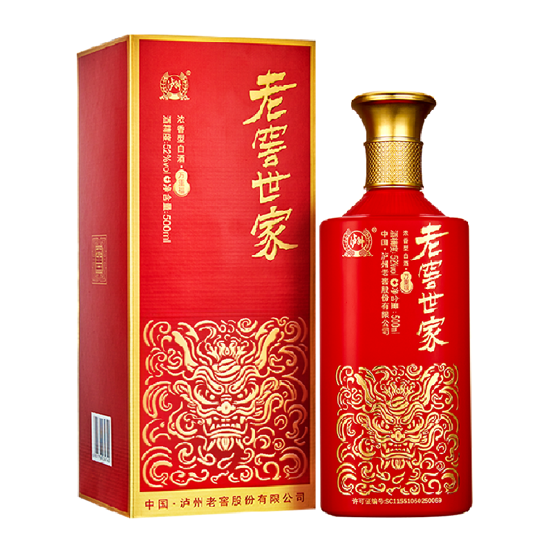 泸州老窖世家万重福52度500ml*1瓶浓香白酒宴请送礼纯粮