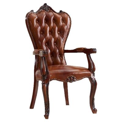 美式复古实木欧式做旧书房扶手椅