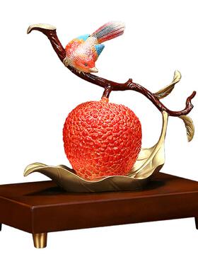 吉善缘 《喜得大利》红利荔枝摆件客厅招财电视酒柜结婚礼品A0021