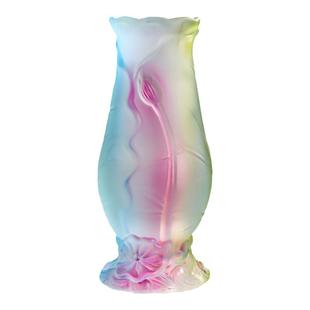琉璃莲花瓶供佛插花瓶观音净水干花瓶水培养家用摆件佛堂供奉佛具