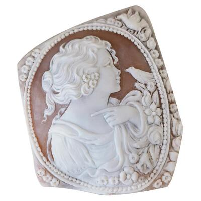 卡梅奥贝雕中古镶嵌裸石cameo