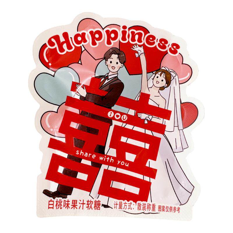 唯口爱双喜白桃味果汁软糖