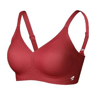 雅黛俪文胸女果冻条反重力提拉聚拢收副乳胸罩红色结婚本命年内衣