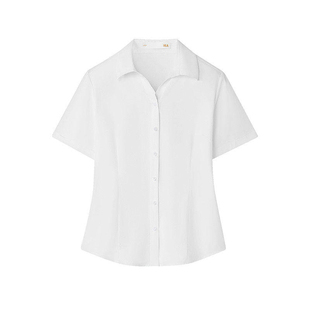 HLA/海澜之家凉感职业通勤短袖正装衬衫26春秋新商务纯色衬衣女装