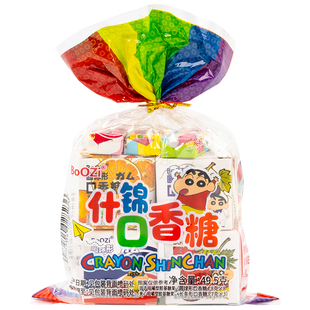 BoOZi蜡笔小新什锦口香糖 网红儿童趣味糖果 彩虹包装分享装49.5g