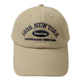 韩国复古棒球帽子女秋冬天百搭街头字母刺绣1989鸭舌帽夏季情侣男