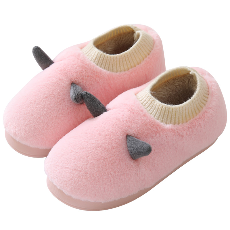 撸猫感保暖棉鞋女冬季加绒加厚底棉拖鞋男包跟居家可爱月子可外穿