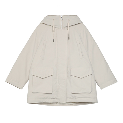 韩国科技面料 半圆原创女装[运动2025冬季经典工装中长款羽绒服女