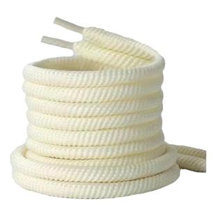 棉麻鞋带圆绳男女款粗麻绳马丁靴面包鞋开口笑白色米色加粗8mm