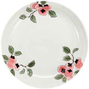 陶趣居柿柿如意盘子家用菜盘早餐盘 千代源原创深盘面碗新年餐具