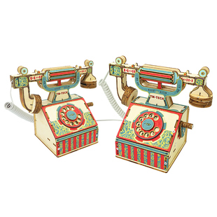 科技制作小发明电话机复古传呼机儿童小学生手工木质拼装实验玩具