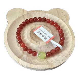 巴西火炎红玛瑙手链天然玉石手串原创纯手工特价转运珠高品质