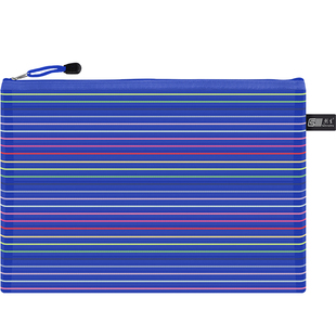 彩虹网纱透明拉链袋a4文件袋学生试卷收纳袋笔袋票据袋文具资料袋