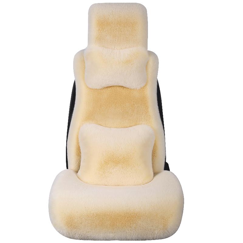 汽车坐垫冬季羊毛绒短毛冬天全包围棉座垫加厚仿兔毛男女通用座套